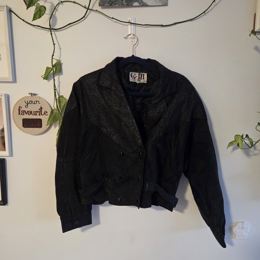 Unique Vintage Black Leather Jacket